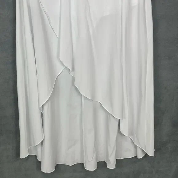 Halara Skirt Womens Medium White Breezeful High Low Ruffle Flowy Quick Dry Maxi - Picture 4 of 14